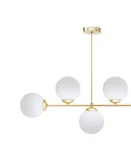 Svietidlá HEXE Luster na tyči FIRA 5xE27/60W/230V zlatá 0778
