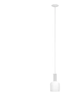 Svietidlá Eglo 62265 - Luster na lanku PASCOA 1xE27/60W/230V 15,6 cm biela 62265