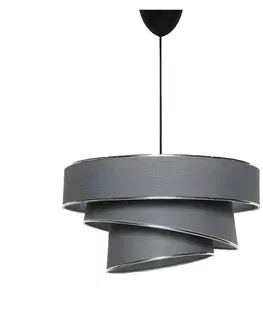 Svietidlá Závesný luster Couper - Anthracite, strieborná