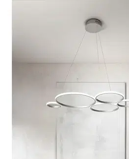 Svietidlá Ondaluce - LED stmievateľný závesný luster na lanku POIS LED/60W/230V strieborná SO.POIS/SILVER