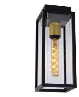 Svietidlá Lucide 27105/01/30- Vonkajšie nástenné svietidlo LAURENS 1xE27/15W/230V IP54 čierna 27105/01/30