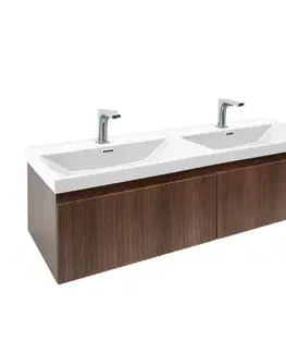 Kúpeľňový nábytok Koupelnová skříňka s umyvadlem SAT Evolution 118x30x44,8 cm ořech Aida mat SATEVO120NAU5BA SATEVO120NAU5BA