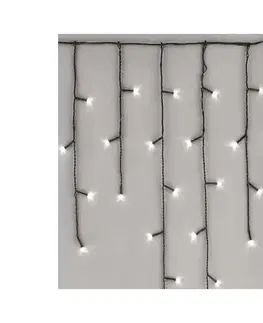 Vianočné osvetlenie  D1CC01 Světelný řetěz Standard LED spojovací vánoční řetěz rampouchy 2,5 m venkovní studená bílá