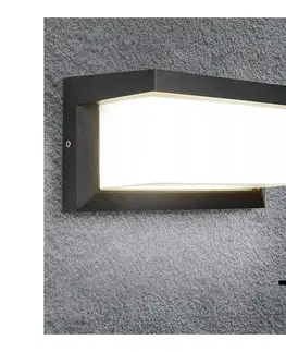 Svietidlá  LED Vonkajšie nástenné svietidlo NEELY 1xE27/9W/230V 4000K IP54 antracit BW0296+B3549