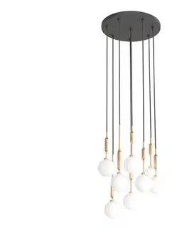 Svietidlá Open Design OR85334 - Luster na lanku ERO 8xG9/8W/230V zlatý OR85334