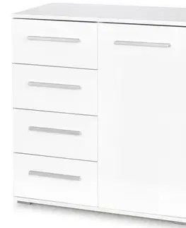 Komody HALMAR Lima KM2 komoda biely lesk