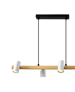 Svietidlá  Luster na lane XILO 4xGU10/25W/230V buk/biela 33-38319