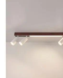 Svietidlá BRILAGI - LED Bodové svietidlo SELE 4xGU10/30W/230V + LED/20W biela/dubový dekor WO-LEDSELE90-09-OEM
