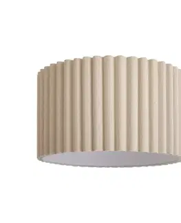 Tienidlo na lampu Japandi béžové ľanové tienidlo 35/35/20 - Scalloped Single