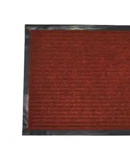 Rohožky Kinekus Rohož 40x60cm guma + textil bordová, pruhovaná s gumeným okrajom