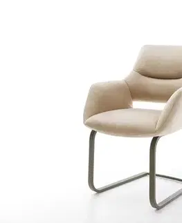 Jedálenské stoličky DELIFE Jedálenská stolička Yago-Flex s opierkami mikrovlákno béžová vintage jedálenská stolička plochý titánová farba vrecková pružina