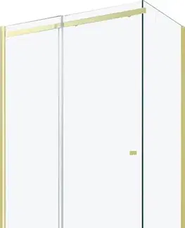 Sprchovacie kúty MEXEN/S - OMEGA sprchovací kút 100x70, transparent, zlatá 825-100-070-50-00