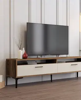 TV stolíky TV stolík Istanbul 2 - Walnut Cream