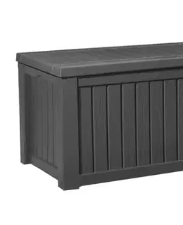 Úložné boxy a chladničky KETER Úložný box WOODROCK 570L | grafit