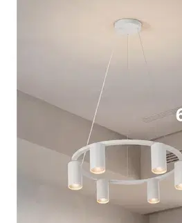 Svietidlá BRILAGI - LED RGBW stmievateľný luster na lanku SELE 6xGU10/6,5W/230V biela BG5281+AI2323