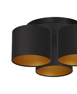 Svietidlá  Luster prisadený ARDEN 3xE27/60W/230V čierna/zlatá 3488