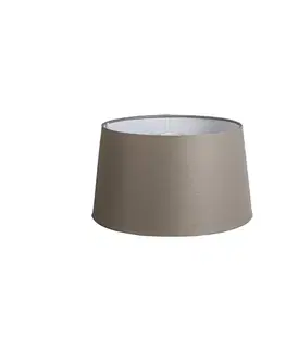 Tienidlo na lampu Ľanové tienidlo na lampu Taupe okrúhle šikmé 35/30/18
