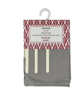 Dekorácie a bytové doplnky Obrúsok MODERN šedá vzor 45x45 kpl. 4 ks