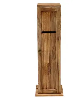Kúpeľňový nábytok Skrinka na toaletný papier 20x80x20 indický masív palisander