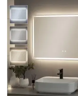 Kúpeľňové zrkadlá BRILAGI - stmievateľné LED kúpeľňové vyhrievané zrkadlo s podsvietením BELLA LED/19W/230V 60x90 cm IP44 FG-GM1106-B-19W