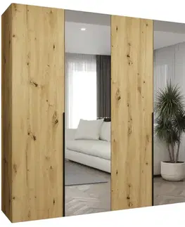 Šatníkové skrine Skriňa Alicante II 250 artisan čierna
