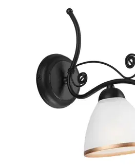 Svietidlá  Nástenná lampa RETRO II 1xE27/60W/230V čierna matná KM 1.51/czarny mat