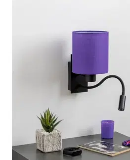 Svietidlá BRILAGI - LED Nástenná lampa NUBILA 1xE27/25W/230V + LED/3W čierna/fialová BG1558+BG1580