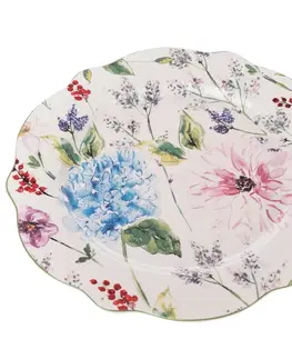 Taniere Porcelánový plytký tanier Flower Garden, 27 cm