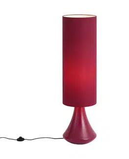 Stojace lampy Retro stojaca lampa fialová s látkovým tienidlom - Mina