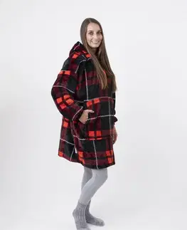 Dámske mikiny MKLozkoviny.sk Baránková mikina mikroplyš – Scot červené veľkosť M