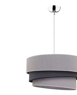 Svietidlá  - Luster na lanku TRIO 1xE27/40W/230V pr. 45 cm šedá/čierna 8313
