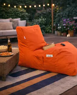 Záhradný nábytok Sedací vak Daybed, oranžový