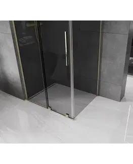 Sprchovacie kúty MEXEN/S - Velar L sprchovací kút, posuvné dvere 110 x 75, grafit, zlato 871-110-075-43-50
