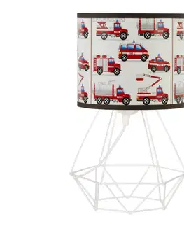 Lampy  Detská stolná lampa KIDS ROOM 1×E27/60W/230V, priemer 18 cm, s motívom hasičov H0971