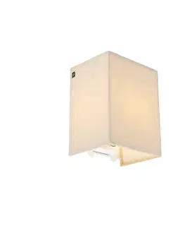 Nástenné osvetlenie Rustikálna nástenná lampa béžová - Vete