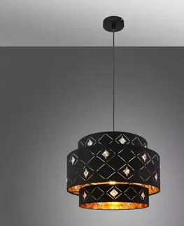 Moderné lampy do obývačky Luster 15448H1 Čierno-zlatá LW1