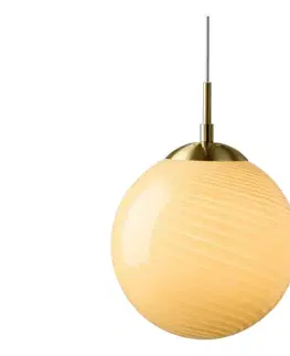 Svietidlá Halo Design 748471 - Luster na lanku CANDY 1xE27/25W/230V priemer 25 cm béžová/mosadz 748471