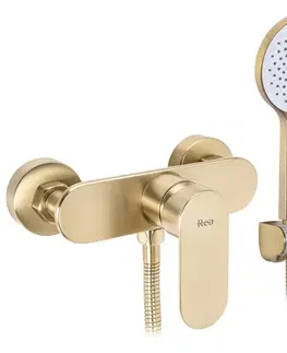 Kúpeľňové batérie REA - Sprchová batéria DROP Brush Gold REA-B2234
