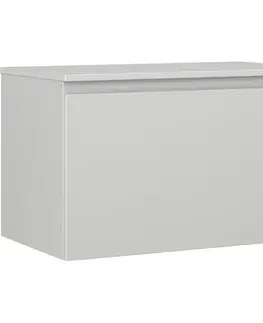 Kúpeľňový nábytok MEXEN/S - Orio kúpeľňová skrinka pod umývadlo 80 cm s doskou, 1 šuplík, sivá mat 91A10-08047-1-BFC62