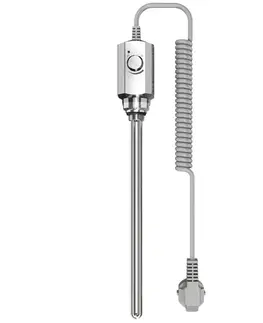 Doplnky do kúpeľne CERANO - Elektrická vykurovacia tyč s termostatom - 600W - chróm CER-018664