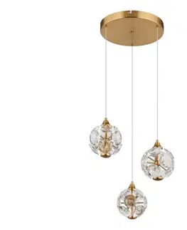 Svietidlá Globo 16047-3H - LED závesný luster na lankách VIRINA LED/24W/230V 3000K zlatý 16047-3H