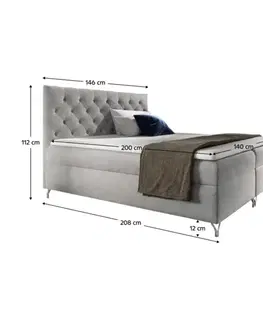 Boxspring Boxspringová posteľ GUINEVRA 1 Tempo Kondela