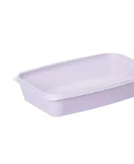 Dózy na potraviny Kinekus Dóza na potraviny plastová, 1,2L, LUNCH, levanduľová, 23x15,5x5,5cm
