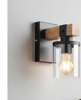 Svietidlá Brilagi - Nástenné svietidlo VISTA 1xE27/60W/230V dub 15555W-BRI