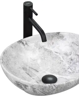 Umývadlá REA - Umývadlo na dosku Sofia Stone Marble 41x34,5 REA-U9908