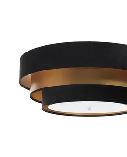 Svietidlá  Stropné svietidlo TRINITI 2xE27/60W/230V čierna/zlatá 050-2EP-072