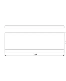 Sprchové vaničky POLYSAN - DEEP PLAIN NIKA panel, 110x36cm 84872
