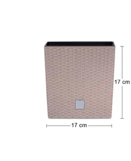 Kvetináče a truhlíky NABBI DRTS170L plastový kvetináč 17 cm mocca