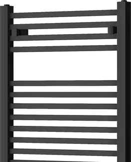 Radiátory do kúpeľne MEXEN - Plutón vykurovací rebrík/radiátor 800 x 600 mm, 471 W, čierna W106-0800-600-00-70