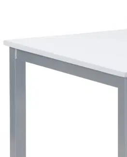 Jedálenské stoly Jídelní stůl 110x70 cm, MDF bílá / šedý lak GDT-202 WT Autronic